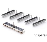 5 X Fader & 1 X Crossfader Kit Per Pioneer DJM500 DJM600 DJM3000 - Upgrade Tipo