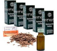 5 x Fermentazione a freddo Lievito di Vino Liquido 19ml per 50L, Vina Lievito di Vino Liquido, Trucioli di Quercia