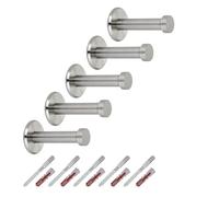 5 x Ganci Appendiabiti TALEA vero Acciaio Inox massiccio Ø 10/15 mm Lunghezza 50 mm Lunghezza Totale 53 mm con