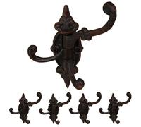 5 X Ganci Guardaroba Asciugamano da Parete Casa di Campagna Colata Allungabile