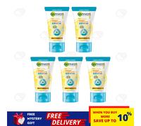 5 X Garnier Bright Complete 3 in 1 Schiuma Anti Acne Lavaggio Viso Pulizia Pr...