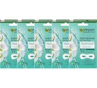 5 x Garnier Skin Active Biodegradabile, Formula Vegan Moisture Bomb Eye Sheet Mask per occhi gonfi