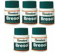 5 x Himalaya Bresol 300 compresse per il benessere respiratorio scadenza magg...