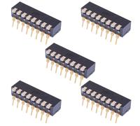 5 x IKP0800101 APEM Interruttore DIP 8 Vie 2,54mm PCB a Piano SPST