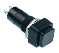 5 x Interruttore a Pulsante Quadrato Nero On-Off a Scatto, 12mm, SPST