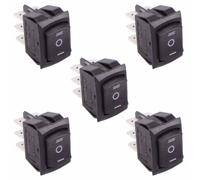 5 X Interruttore Rocker Rettangolare On-Off-On DPDT 10A