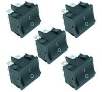 5 x Interruttore Rocker Rettangolare On-On DPDT 10A