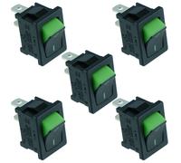 5 X Interruttore Rocker Verde Rettangolare 'Visi On' SPST R13-66A5-02