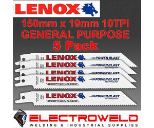 5 x LENOX 150 mm x 19 10TPI Lame per seghe alternative per uso generale...