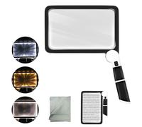 5 X lente d'ingrandimento con luce, lente d'ingrandimento per anziani, grande con 48 LED e 3 modalità, lente d'ingrandimento Magnifying Glass 5 volte pieghevole, per hobby, lettura, artigianato,