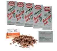 5 x Lievito di Vino - Burgunder 50ml + Trucioli di Quercia, Vierka Lievito di Vino Liquido