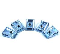 5 X m5 5mm Filo Punte C Clip Velocità Molla Zincato Camino U Dado Pannello Qty 5
