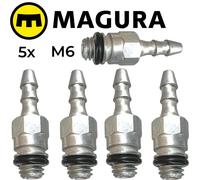 5 X Magura M6 Entlüftungsanschluss Befüllstutzen Idraulico Freni Con o-Ring