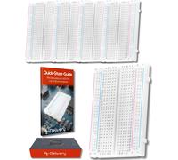 5 X MB-102 Mini Breadboard Da 400 Pin Con 4 Barre Di Alimentazione Compatibile C