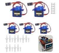 5 x Micro Servo compatibile con SG90 per Robot, Elicotteri, Aerei e Arduino, Incluso E-Book per Principianti e Appassionati di Modellismo