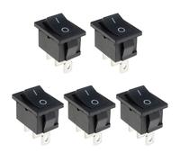 5 X ON-ON Interruttore Rocker Nero Rettangolare SPDT