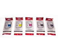 5 X Originale Inchiostro Canon Ipf 510 605 610 655 710 750/PFI-102 MBK BK C M Y