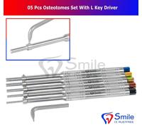 5 x osteotomi offset dritto concavo con chiave a brugola strumento di solleva...