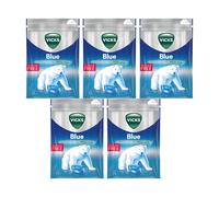 5 x pastiglie Vicks Blue extra forti senza zucchero 72 g menta e mentolo