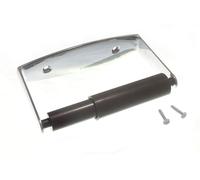 5 X Porta Rotoli In Metallo Cromato Con Rullo Nero + Viti | Onestop