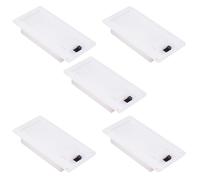 5 x Portapile Bianco AAAx2 Con Cerniera E Interruttore