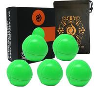 5 x Pro 105 g Cascade 8 pannelli Thud Juggling Balls & Bag - Set di 3 palle da giocoleria (verde)