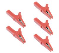 5 X Rosso Isolato 55mm Coccodrillo Connettore Clip 20A Alligatore