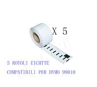 5 X ROTOLI Etichette Compatibili per DYMO 99010 89mmX28mm LABELWRITER 400 450