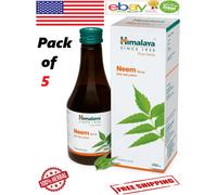 5 x sciroppo di neem dell'Himalaya per il benessere della pelle 100% naturale...