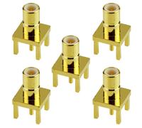 5 x SMB Dritto Presa Femmina Connettore Zoccolo PCB Dorato