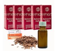5 x Steinberg Lievito di Vino Liquido 19ml per 50L, Vina Lievito di Vino Liquido, Trucioli di Quercia