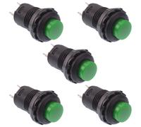 5 x Switch Electronics Interruttore Pulsante 12mm Verde On-Off Latching SPST