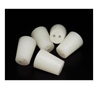 5 x Tappo in Silicone con Fori - Tappo da Laboratorio, Tappo in Gomma