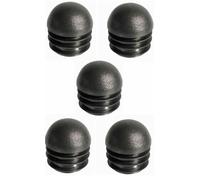 5 x terminali per tubo rotondo, 16 mm, 18 mm, 20 mm, 25 mm, 30 mm, 35 mm, 40 mm, in plastica a lamelle con cappuccio per mobili (diametro D = 40 mm)