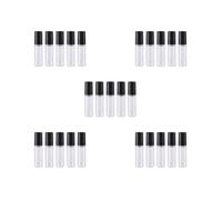 5 x tubetti vuoti per lucidalabbra, tinta per labbra, olio per ciglia, flaconcini da 2 ml, colore nero trasparente, tipo 7, Set da 5 (nero trasparente tipo 7), Type 7, come descrizione