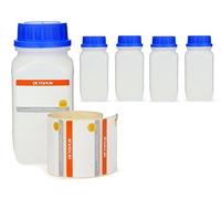 5 X Vasetto di bottiglie con tappo a vite, sostanze chimiche, Laboratorio Bottiglia con Coperchio come contenitore per cucina laboratorio, o hobby, trasparente, 5x 750 ml