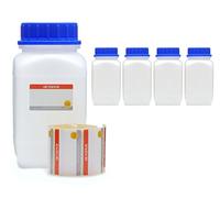 5 X Vasetto di bottiglie con tappo a vite, sostanze chimiche, Laboratorio Bottiglia con Coperchio come contenitore per cucina laboratorio, o hobby, trasparente, 5x 1500 ml