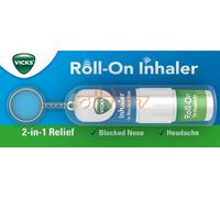 5 X Vicks Roll-On Inhaler 2-In-1 Relief: per mal di testa e naso bloccato, 1,...