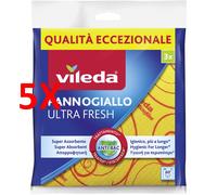 5 X Vileda Pannogiallo Ultra Fresh Cm 34x34 3 Pz