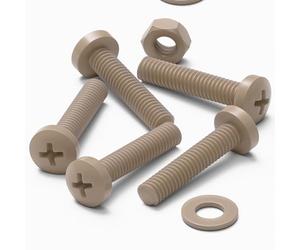 5 x Viti a testa Arrotondata PEEK M4 x 20mm Dadi e bulloni - Dadi e bulloni in plastica p nticorrosione, resistenza alle sostanze chimiche, resistenza ad alte temperature, non espandibile
