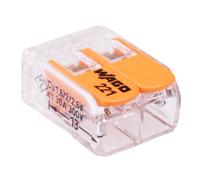 5 x WAGO 221-612 Connettore Compatto a Leva 2 Vie 6mm² 41A