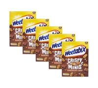 5 x Weetabix Minis Choco 500g Cereali Colazione al Cioccolato Scorta Risparmio