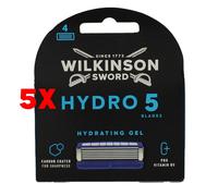 Wilkinson Sword Confezione 4 Ricariche Da 5 Lame Hydro 5 Skin Protection per Uomo, Compatibili con Manico Rasoi Hydro