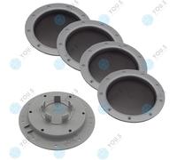 5 X YOU.S ORIGINAL Coprimozzi Tappi Cerchi 147,0 - 58,0 Mm Per Aluett ATS