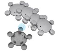 5 X You.S Originale Coprimozzo Copriruota 125,0 - 60,0 MM - Argento