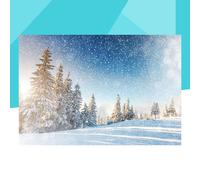 5 X3ft Snow Scene Backdrop New Year Celebration for Christmas and Party