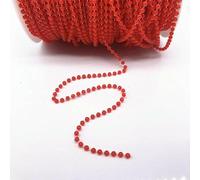 5 yard/lotto 4,0 mm Linea Perle Artificiali Perline Catena Ghirlanda Fiori Decorazione Festa Matrimonio Sposa Copricapo Gioielleria Accessorio-Rosso