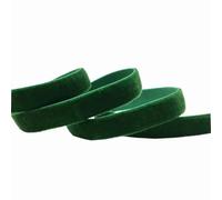 5 Yards 10mm Elastico Velluto Nastro Elastico Fai da Te Elastici per Capelli Decorazione Fatta a Mano Artigianato Accessori per Cucire-Verde scuro 10mm