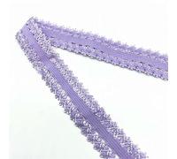 5 yards/lotto 20 mm pizzo elastico nastro elastico spandex ripiegabile per cucire pizzo bordo cintura accessorio per abbigliamento - viola chiaro - 5 yards