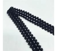 5 yards/lotto 20 mm pizzo elastico nastro elastico spandex ripiegabile per cucire pizzo bordo cintura accessorio per abbigliamento-nero-5 yards